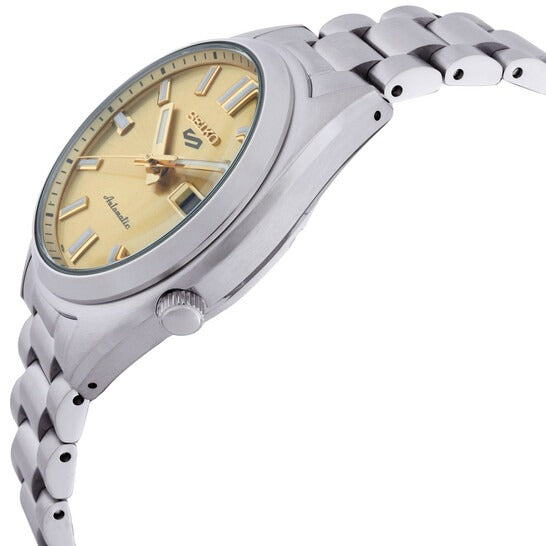 Seiko 5 Sports SNXS Automatic Gold Dial Silver Steel Strap Watch for Men - SRPL59K1 - Image 8